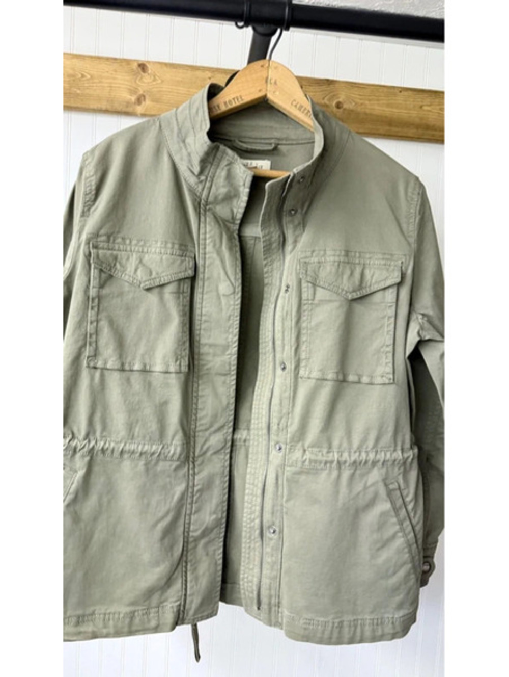 Style & Co. Olive Green Cotton Utility/Field Jacket medium military new - Picture 5 of 8